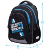 Рюкзак Berlingo Bliss "My bag blue" 40*29*19см, 3 отделения, 2 кармана, анатомическая ЭВА спинка